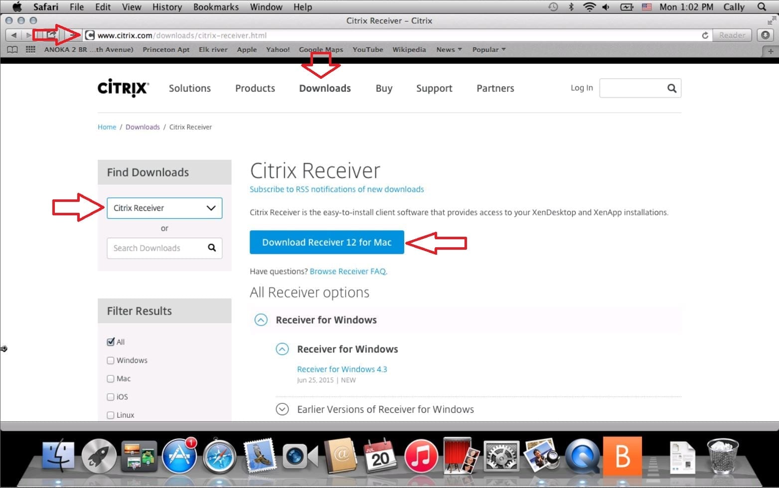 do i want citrix xenapp or receiver for mac